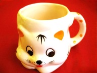 Kot - kubek - porcelana - figurka zabawna - 9 x 14 x 10 cm Koci puchar