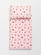Komplet pościeli dziecięcej 100x135 różowy bawełna wzorzysty napy