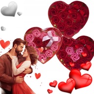 MYDEŁKA ZAPACHOWE RÓŻE W PUDEŁKU SERCE PREZENT NA WALENTYNKI I DZIEŃ KOBIET