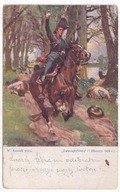 W. Kossak Raszyn 1809r 1925r. obieg Kobierzyn Kraków 8 Pułk UŁANÓW