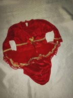 Piękne czerwone body aksamit tiul __80/86