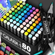MARKERY ALKOHOLOWE 80 SZT DWUSTRONNE FLAMASTRY GALAXIA PRO