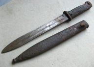 III Rzesza Niemiecki BAGNET do KARABIN MAUSER + POCHWA w KOMPLECIE : STRYCH