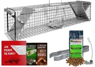 PUŁAPKA ŻYWOŁAPKA NA KUNY ŁASICE SZCZURY 65x17x20 CM + ZESTAW DUŻA