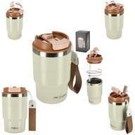 KUBEK TERMICZNY ZE SŁOMKĄ I USTNIKIEM NA KAWĘ HERBATĘ DO SAMOCHODU 480 ml