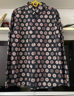 M KOSZULA SELECTED ŚWIATECZNA SZARA KOSZULA W OZDOBY CHOINKOWE