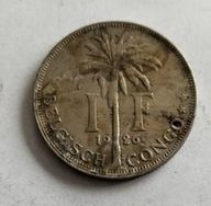 moneta Kongo Belgijskie 1 frank 1926