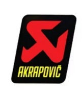 NAKLEJKA EMBLEMAT ALUMINIOWY NA TŁUMIK WYDECH AKRAPOVIC AKRAP 3D DUŻY 8 cm