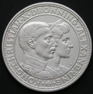 Dania 2 korony 1923 - para królewska - srebro