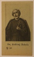 OBRAZEK - Św. Andrzej Bobola - CIEKAWY, STARY OBRAZEK, RZADKOŚĆ