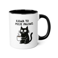 KUBEK DO PRACY NA KAWĘ KOT KSIĄŻKI KOTY KAWA PALIWO BLACK