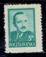 BOLESŁAW BIERUT Fi 471 c ** ZL STAN GABINETOWY NIEBIESKO ZIELONY KLEJ BIAŁY