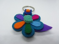 *34 WOŚP* Brelok z filcu - kolorowy kwiatek z Peru