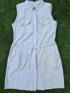 Cha Cha sukienka szmizjerka safari beż/ecru dł.95 , 38/M , BDB