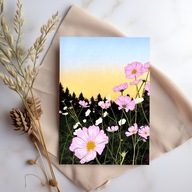 Kartka okolicznościowa na urodziny Kosmosy A5 (14,8x21)