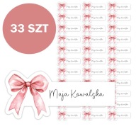 Naklejki na zeszyty i książki PERSONALIZOWANE do szkoły dla dzieci