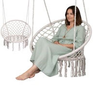 Fotel Wiszący Ogrodowy Krzesło=Huśtawka na Balkon Bociane Gniazdo100cm