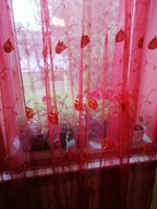 Firanka z haftowanymi tulipanami 280cm /270cm