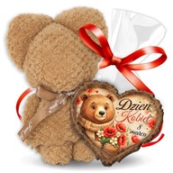 Zestaw prezentowy Miś Ręcznik + Magnes Dzień Kobiet