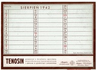 APTEKA REKLAMA BIBUŁA DO ATRAMENTU BAYER LEK TENOSIN 1942 OKUPACJA