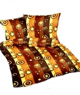 Pościel kora lux 180x200 + 2x70x80 zamek K 360 Zakręcone pasy brąz