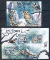 PTAKI-SOWY. CENTRAFRICA. Mi Bl+ark.A**2011r.