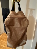 Plecak worek torba Reserved złota z czarnymi paskami na zamek