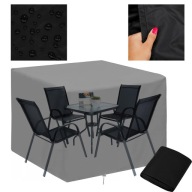 Pokrowiec ogrodowy na zestaw 145 x 145 x 120 cm czarny ogrodowe osłona