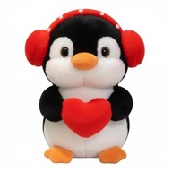 PLUSZOWY PINGWIN Z SERCEM I NAUSZNIKAMI