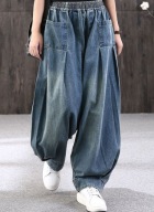 spodnie szerokie jeansowe szwedy palazzo alladynki