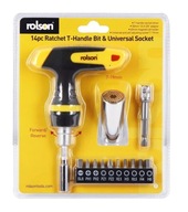 WKRĘTAK RĘCZNY Z GRZECHOTKĄ UCHWYT T SUPER ZESTAW NARZĘDZI ROLSON 14pc