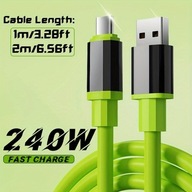 240W SILIKON kabel USB do USB-C Fast Charging