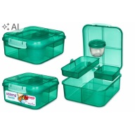 ŚNIADANIÓWKA LUNCHBOX SISTEMA 1250ML Z PRZEGRÓDKAMI DUŻY POJEMNIK W PODRÓŻ