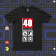T-shirt Koszulka na czterdzieste urodziny Pegi 40