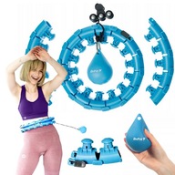 HULA HOP Z OBCIĄŻNIKIEM Z WYPUSTKAMI WYTRZYMAŁE ODCHUDZAJĄCE TRENING BLUE