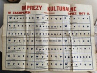 Stary plakat - dwa plakaty 1977 rok ZAKOPANE GÓRALE PODHALE TATRY Unikaty