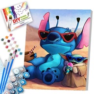 Malowanie Po Numerach 40x40cm Zestaw z Ramą Stitch Baby Yoda