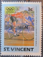 St. Vincent stary znaczek z nadrukiem (1/4