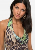 Hit !_NOWA oryginalna WYSZCZUPLAJĄCA sukienka PANTERA_WYGODNA z lycrą r.44