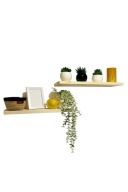 Drewniana półka 60 cm z ukrytym montażem naturalne drewno 2 szt