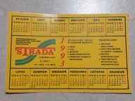 naklejka kalendarz STRADA 1993