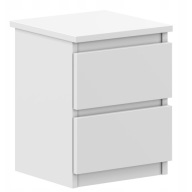 SZAFKA NOCNA BIAŁA MAT STOLIK NOCNY DO SYPIALNI SALONU 2 SZUFLADY NATALIA