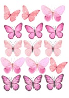 CUKROWY WYDRUK MASA opłatek NA TORT A4 Motyle Motylki PASTELOWE dekoracja