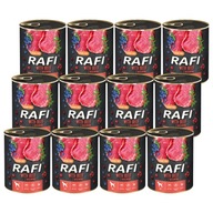 ZESTAW Dolina Noteci RAFI MOKRA karma dla psów z WOŁOWINĄ borówką 12x 800g