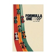„Formulla One” – Vintage Plakat z Wyścigami Formuły 1