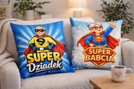 PODUSZKA DLA BABCI I DZIADKA PREZENT NA DZIEŃ BABCI I DZIADKA KOMPLET 2 SZT