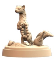 Ferret of Shadows Fretka Zagłady Magiczny Zwierzak RPG Druk 3D