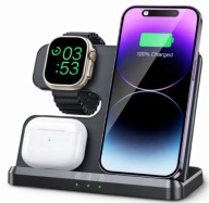 JARGOU BEZPRZEWODOWA ŁADOWARKA INDUKCYJNA 3W1 CZARNA 15W