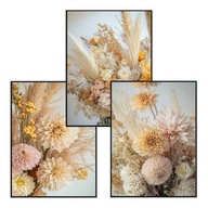 Plakat Zestaw 50x70 3szt. plakaty, postery,BOHO, MINIMALIZM, KWIATY