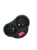 Adapter 2 gniazda z wyłącznikiem – rozdzielacz 3680W NOWY